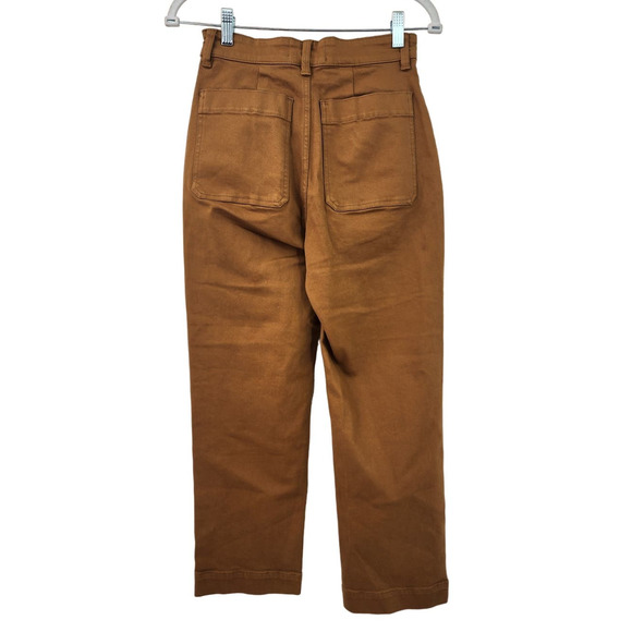 NWT New Everlane The Straight Leg Crop Golden Brown Size 0 - Picture 5 of 13